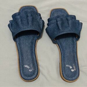 Stylish Denim Slide Sandals